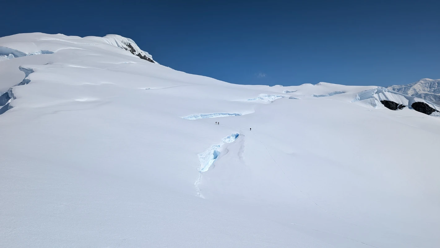 Crevasses sur la montée